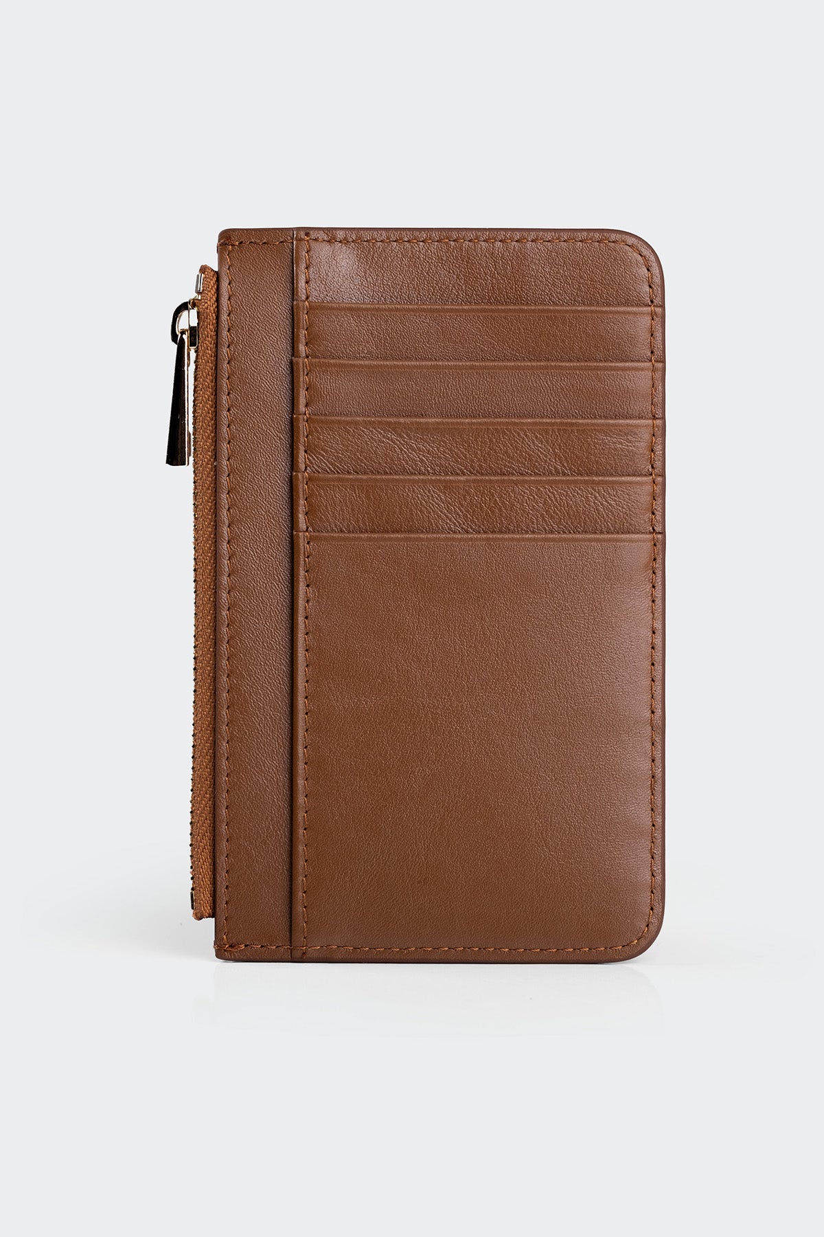 Hakiki Deri, El Yapımı, Kadın Kartlık, 5 Kart Yuvalı, 5507 Camel