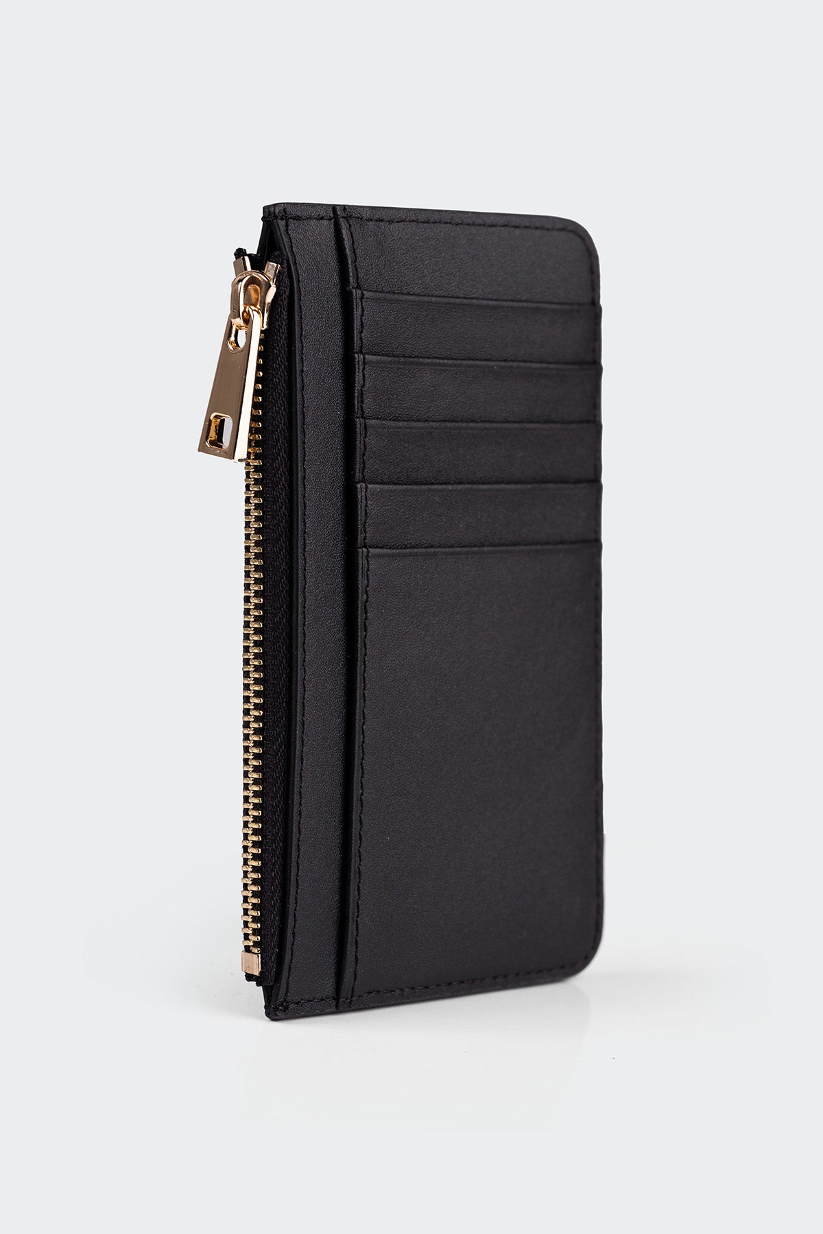 Hakiki Deri, El Yapımı, Kadın Kartlık, 5 Kart Yuvalı, 5507 Siyah