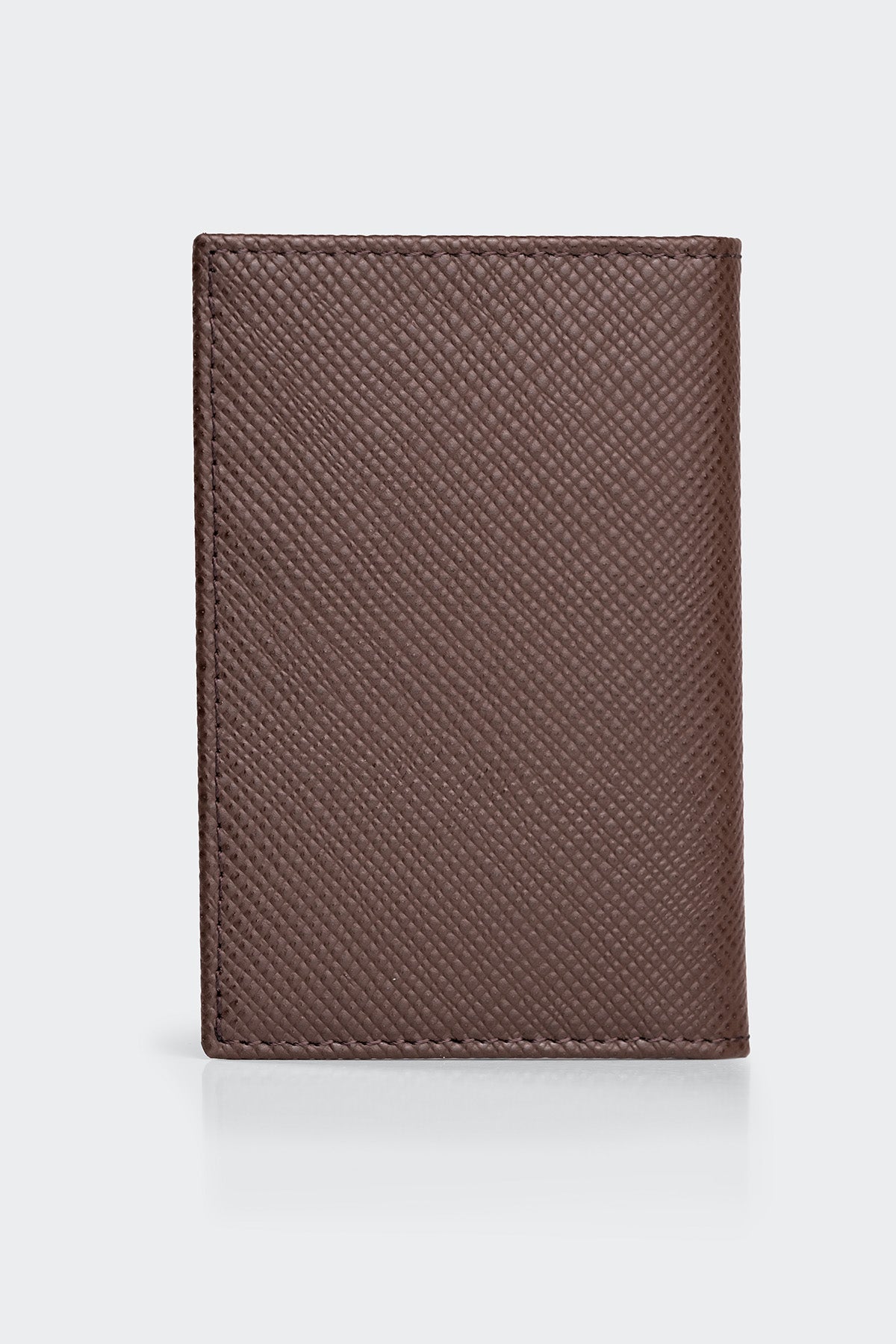 Hakiki Deri, El Yapımı, Kitap Tipi Kartlık, 6 Kart Yuvalı, 4511 Kahve