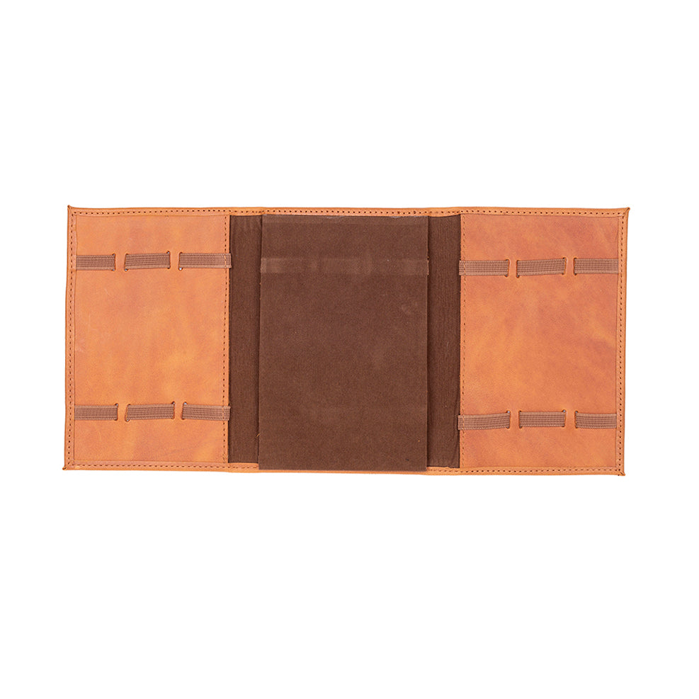 Hakiki Deri, El Yapımı, Saat Kordonu Taşıma Çantası, Tan Rengi