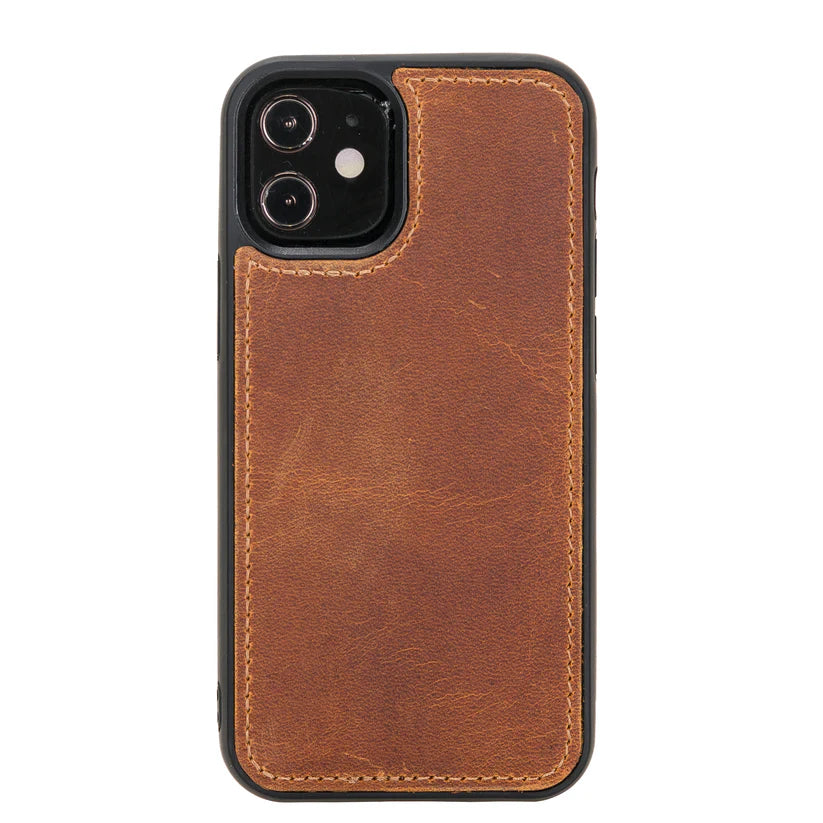 iPhone 12 Mini Uyumlu Manyetik Hakiki Deri Cüzdan Kılıf ,Cüzdan Taşımaya Son, Kredi Kart Yuvalı