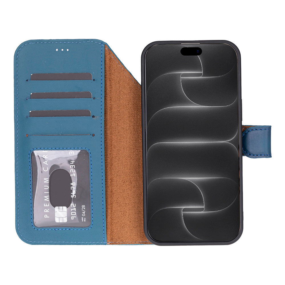 iPhone 18 Pro / 17 Pro Uyumlu Mag-Safe Hakiki Deri Cüzdan Kılıf ,Cüzdan Taşımaya Son, Kredi Kart Yuvalı, RFID Güvenlik