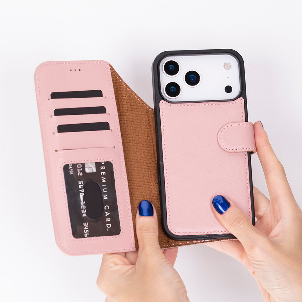 iPhone 18 Pro / 17 Pro Uyumlu Mag-Safe Hakiki Deri Cüzdan Kılıf ,Cüzdan Taşımaya Son, Kredi Kart Yuvalı, RFID Güvenlik