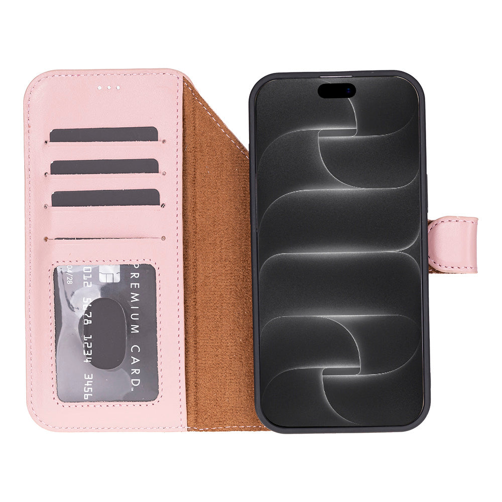 iPhone 18 Pro / 17 Pro Uyumlu Mag-Safe Hakiki Deri Cüzdan Kılıf ,Cüzdan Taşımaya Son, Kredi Kart Yuvalı, RFID Güvenlik