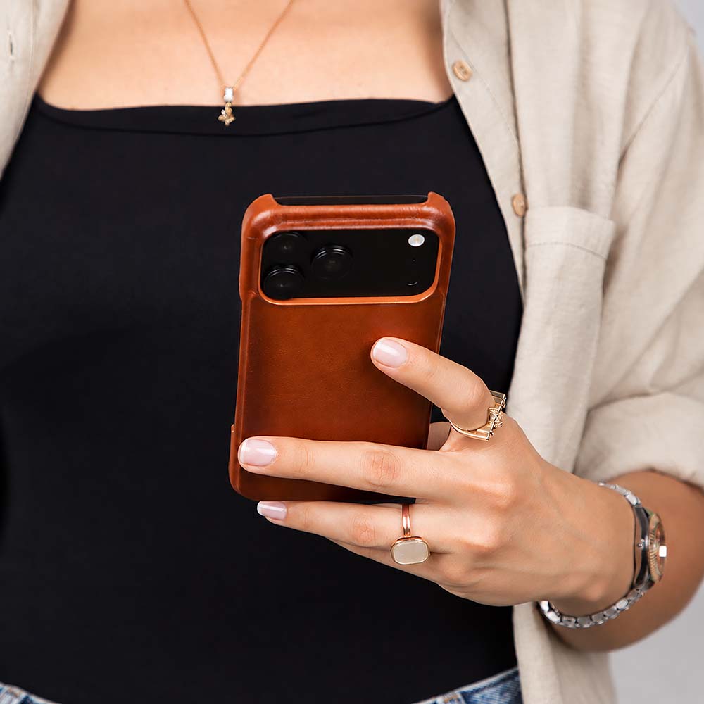 iPhone 18 Pro Max Uyumlu Hakiki Deri Mag-Safe Kılıf , Köşe Koruma Darbe Emici, Premium Telefon Kılıfı
