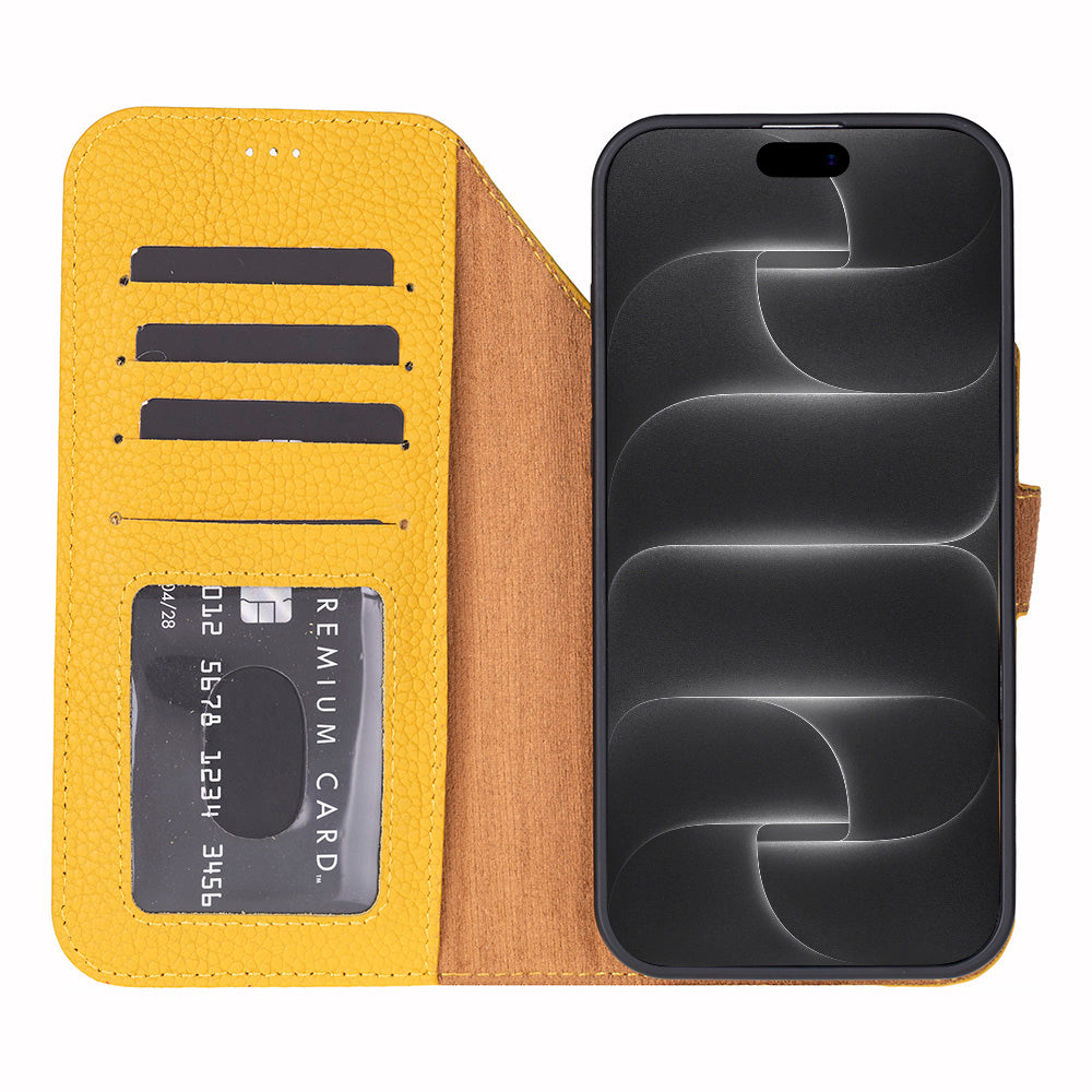 iPhone 18 ProMax / 17 Pro Max Uyumlu Mag-Safe Hakiki Deri Cüzdan Kılıf ,Cüzdan Taşımaya Son, Kredi Kart Yuvalı, RFID Güvenlik
