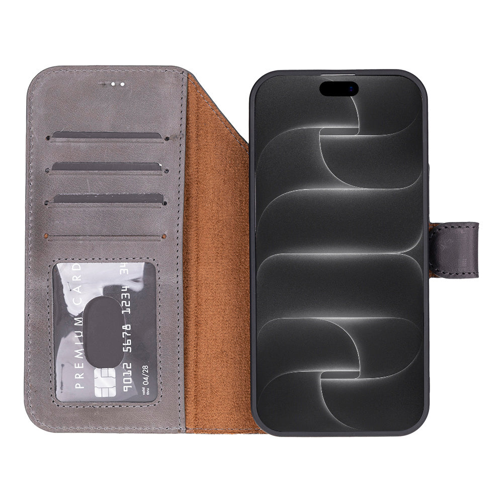 iPhone 18 ProMax / 17 Pro Max Uyumlu Mag-Safe Hakiki Deri Cüzdan Kılıf ,Cüzdan Taşımaya Son, Kredi Kart Yuvalı, RFID Güvenlik