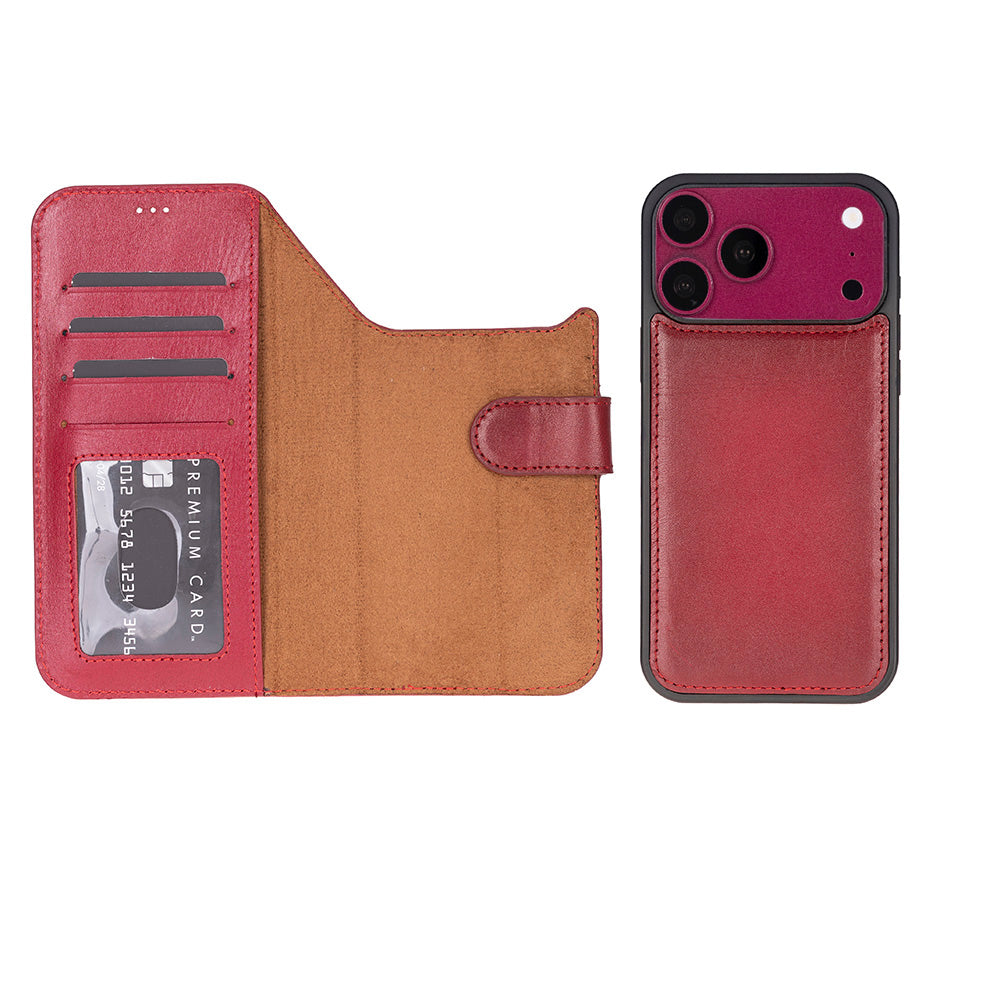 iPhone 18 ProMax / 17 Pro Max Uyumlu Mag-Safe Hakiki Deri Cüzdan Kılıf ,Cüzdan Taşımaya Son, Kredi Kart Yuvalı, RFID Güvenlik