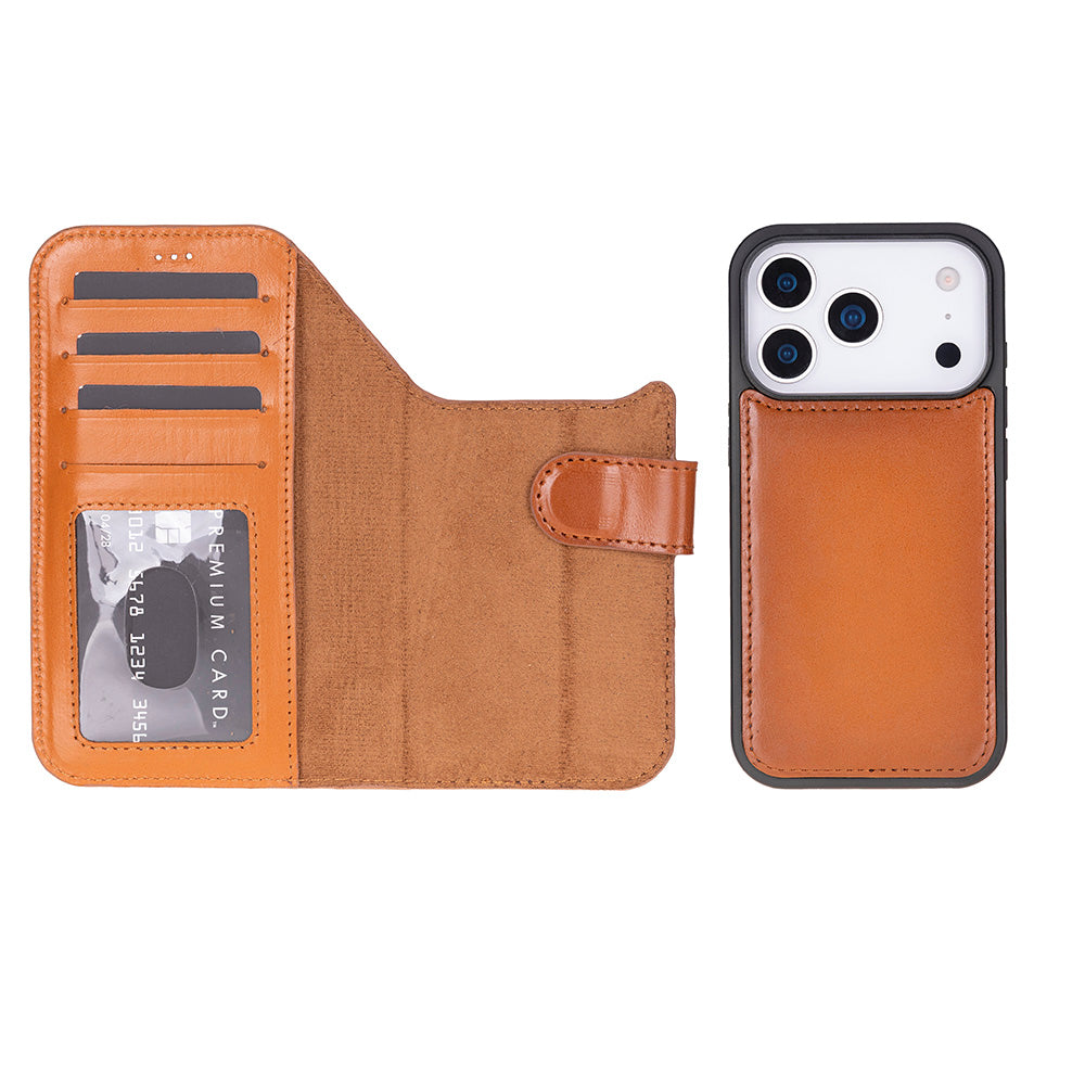 iPhone 18 ProMax / 17 Pro Max Uyumlu Mag-Safe Hakiki Deri Cüzdan Kılıf ,Cüzdan Taşımaya Son, Kredi Kart Yuvalı, RFID Güvenlik