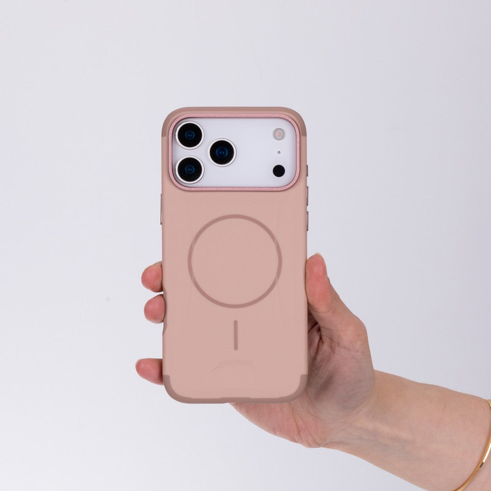 Koen iPhone 17 Pro Uyumlu MagSafe Kılıf – Kablosuz Şarj Destekli, Köşe Koruma Darbe Emici, Şeffaf Mat Premium Telefon Kılıfı, Bej Rengi