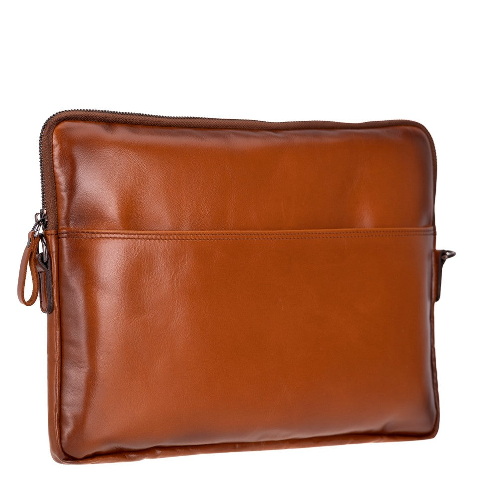 Leeds 14 inç MacBook Ve Pc Uyumlu, Hakiki Deri, El Yapımı Kılıf, Gölgeli taba