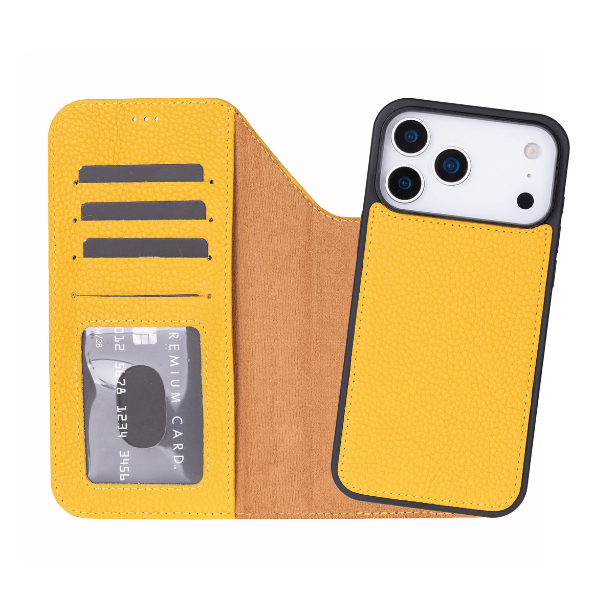 iPhone 18 Pro / 17 Pro Uyumlu Mag-Safe Hakiki Deri Cüzdan Kılıf ,Cüzdan Taşımaya Son, Kredi Kart Yuvalı, RFID Güvenlik