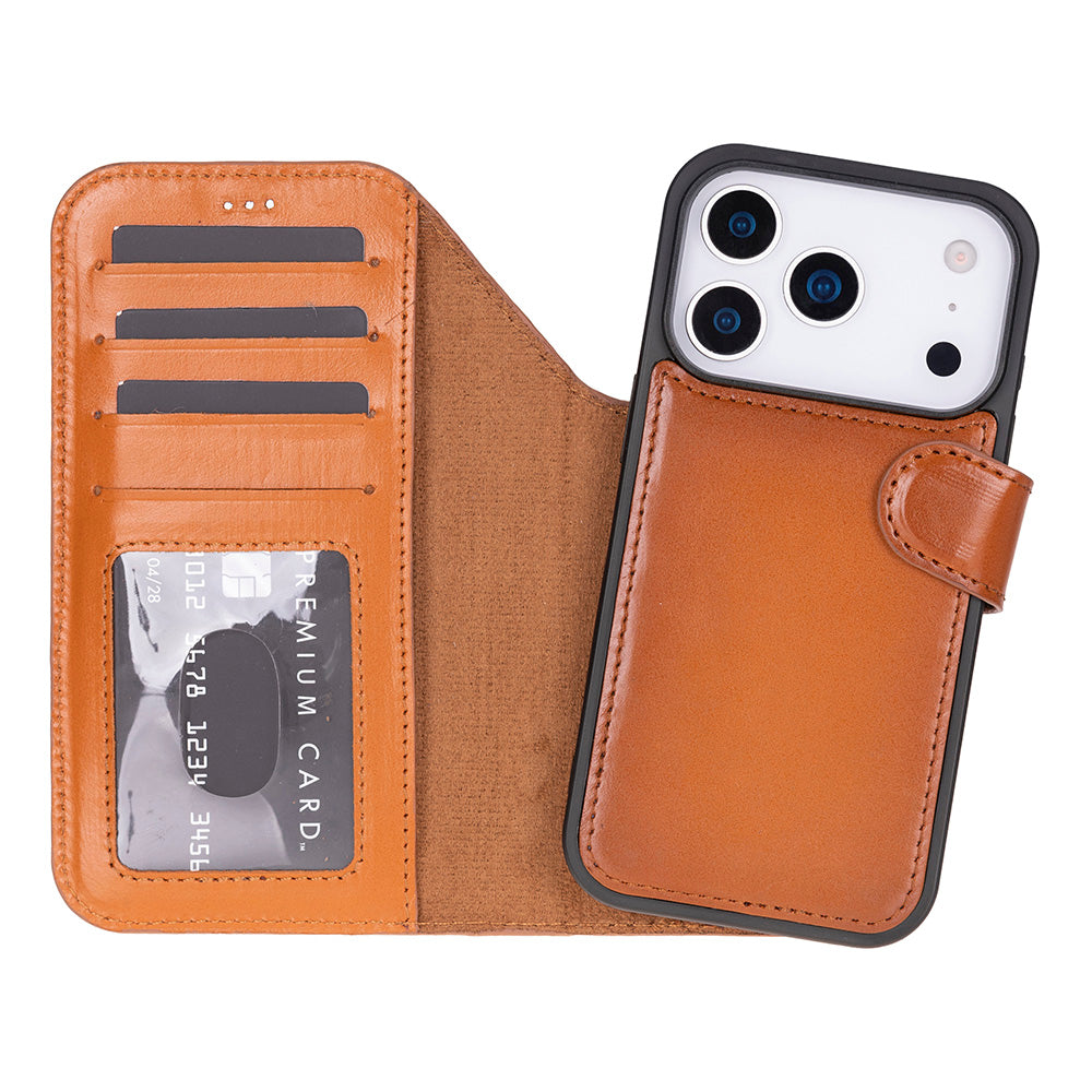 iPhone 18 ProMax / 17 Pro Max Uyumlu Mag-Safe Hakiki Deri Cüzdan Kılıf ,Cüzdan Taşımaya Son, Kredi Kart Yuvalı, RFID Güvenlik
