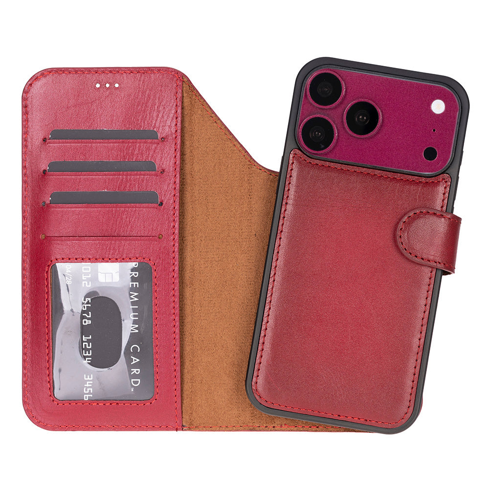 iPhone 18 ProMax / 17 Pro Max Uyumlu Mag-Safe Hakiki Deri Cüzdan Kılıf ,Cüzdan Taşımaya Son, Kredi Kart Yuvalı, RFID Güvenlik