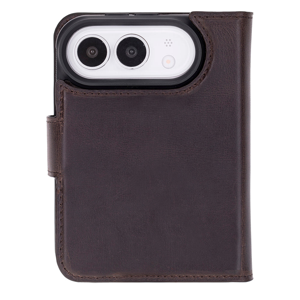 iPhone Duo Uyumlu Mag-Safe Hakiki Deri Cüzdan Kılıf ,Cüzdan Taşımaya Son, Kredi Kart Yuvalı, RFID Güvenlik