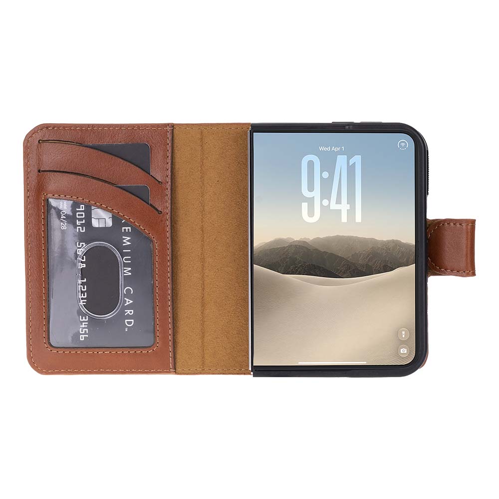 iPhone Duo Uyumlu Mag-Safe Hakiki Deri Cüzdan Kılıf ,Cüzdan Taşımaya Son, Kredi Kart Yuvalı, RFID Güvenlik