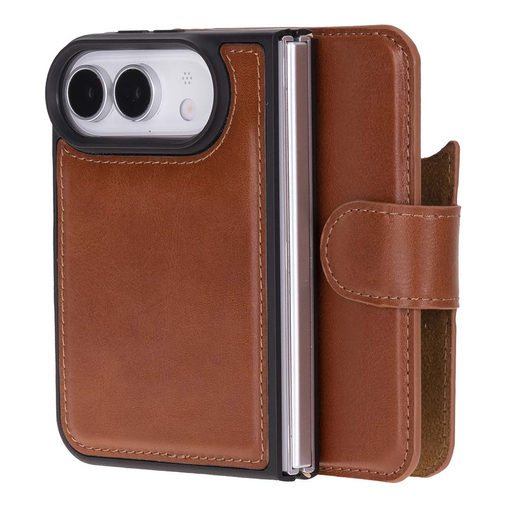 iPhone Duo Uyumlu Mag-Safe Hakiki Deri Cüzdan Kılıf ,Cüzdan Taşımaya Son, Kredi Kart Yuvalı, RFID Güvenlik