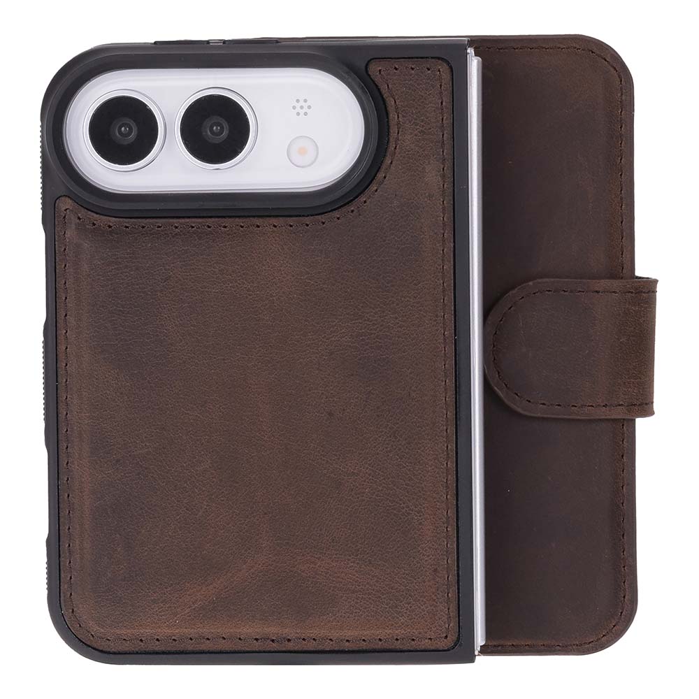 iPhone Duo Uyumlu Mag-Safe Hakiki Deri Cüzdan Kılıf ,Cüzdan Taşımaya Son, Kredi Kart Yuvalı, RFID Güvenlik