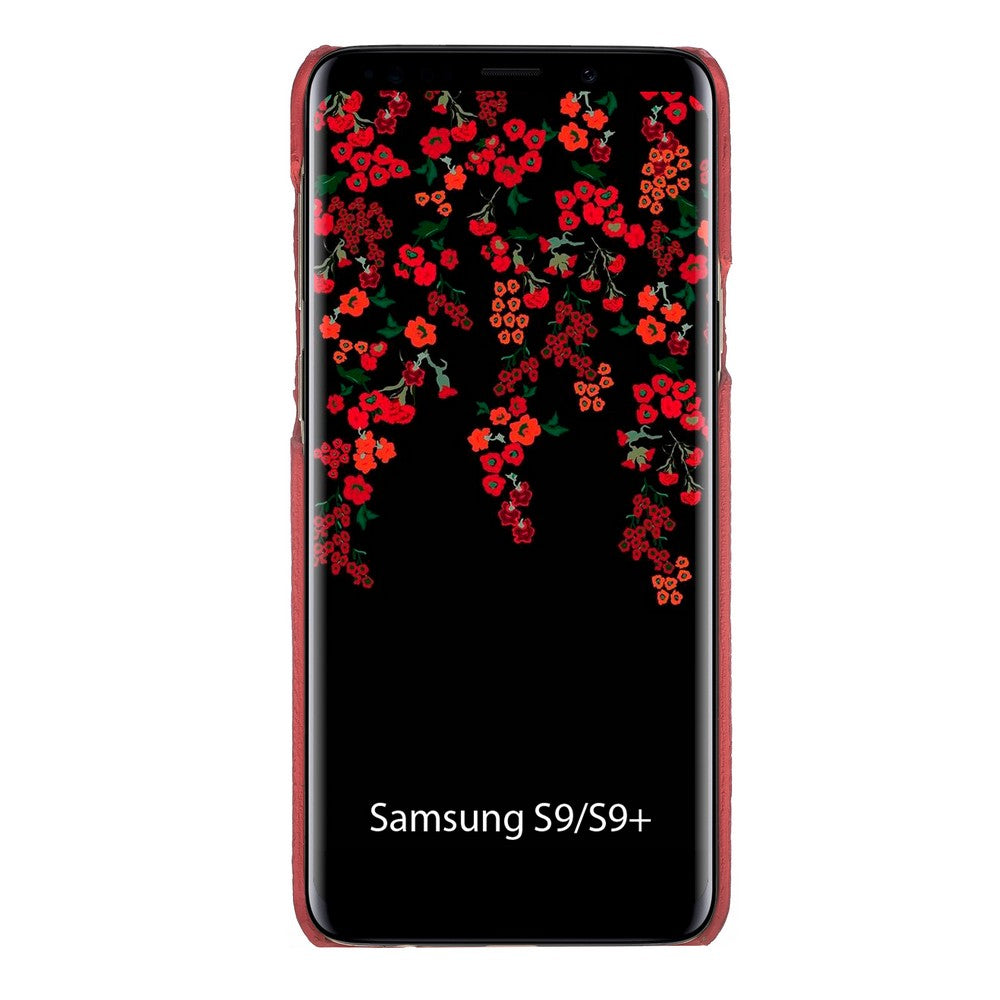 Samsung Galaxy S9 Uyumlu Deri Arka Kapak MN-UJ ERC2 Kırmızı