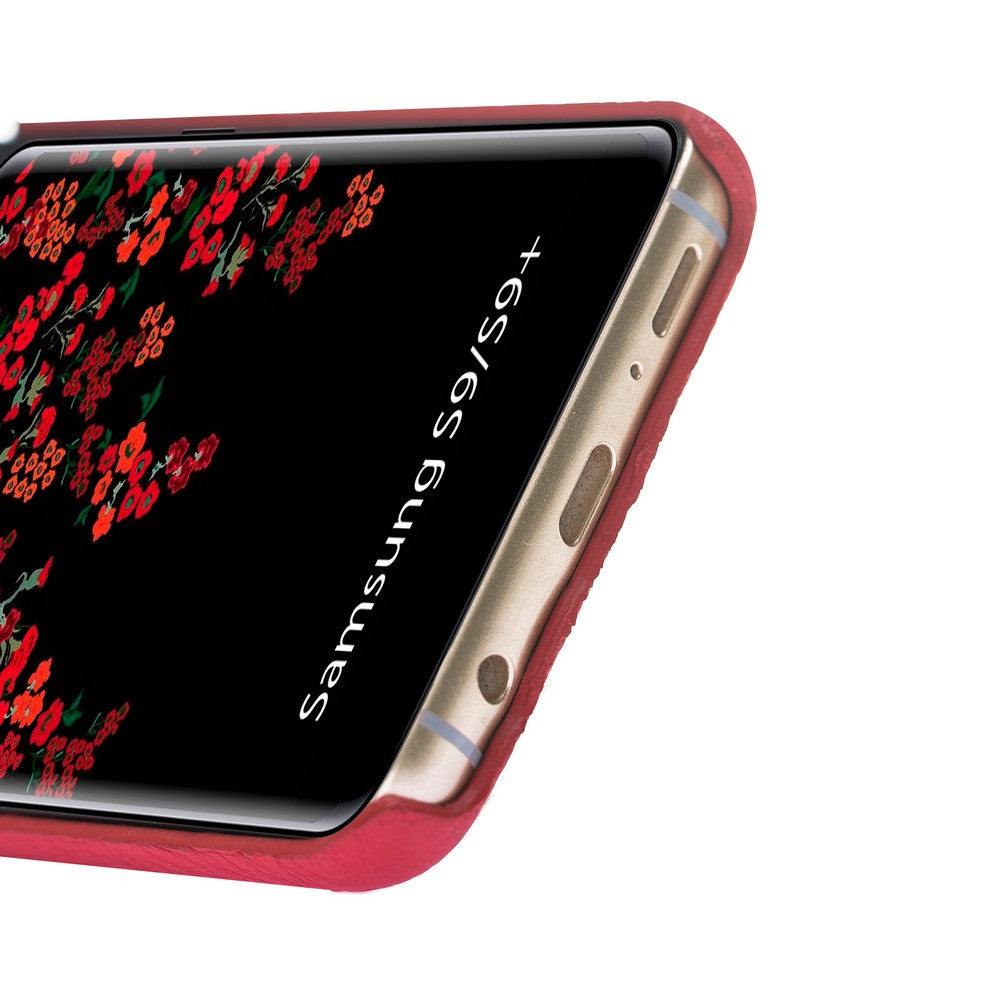 Samsung Galaxy S9 Uyumlu Deri Arka Kapak MN-UJ ERC2 Kırmızı