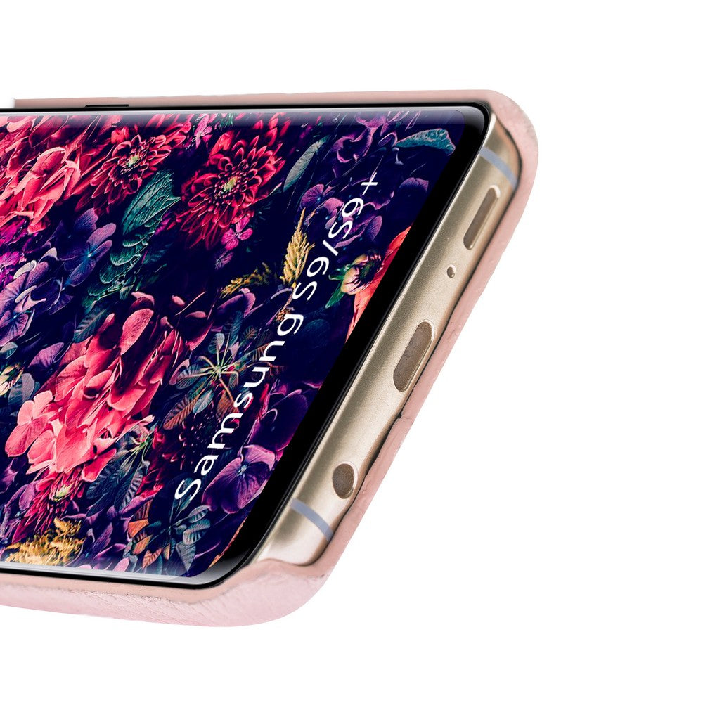 Samsung Galaxy S9 Plus Uyumlu Deri Arka Kapak MN-UJ ERC5 Pembe