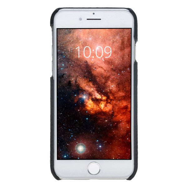 Apple iPhone 7-8-SE Uyumlu Deri Arka Kapak MN-UJ ERC1 Siyah