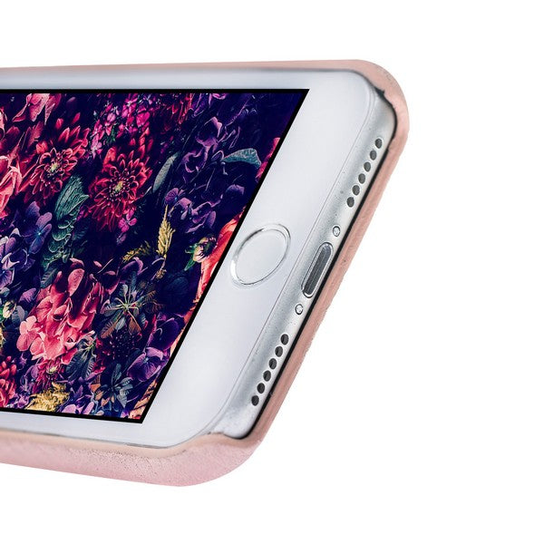 Apple iPhone 7-8 Plus Uyumlu Deri Arka Kapak MN-UJ ERC5 Pembe