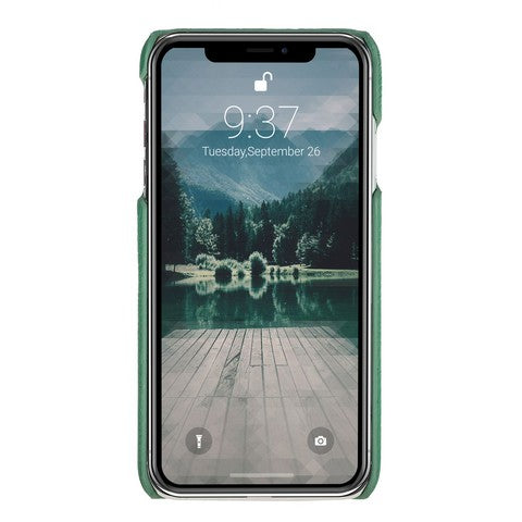 Apple iPhone XS Max Uyumlu Deri Arka Kapak MN-UJ ERC4 Yeşil