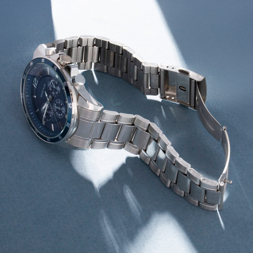 Erkek Kol Saati - Essential Collection - Model-8 ST3516AGS Luxury Blue/Silver