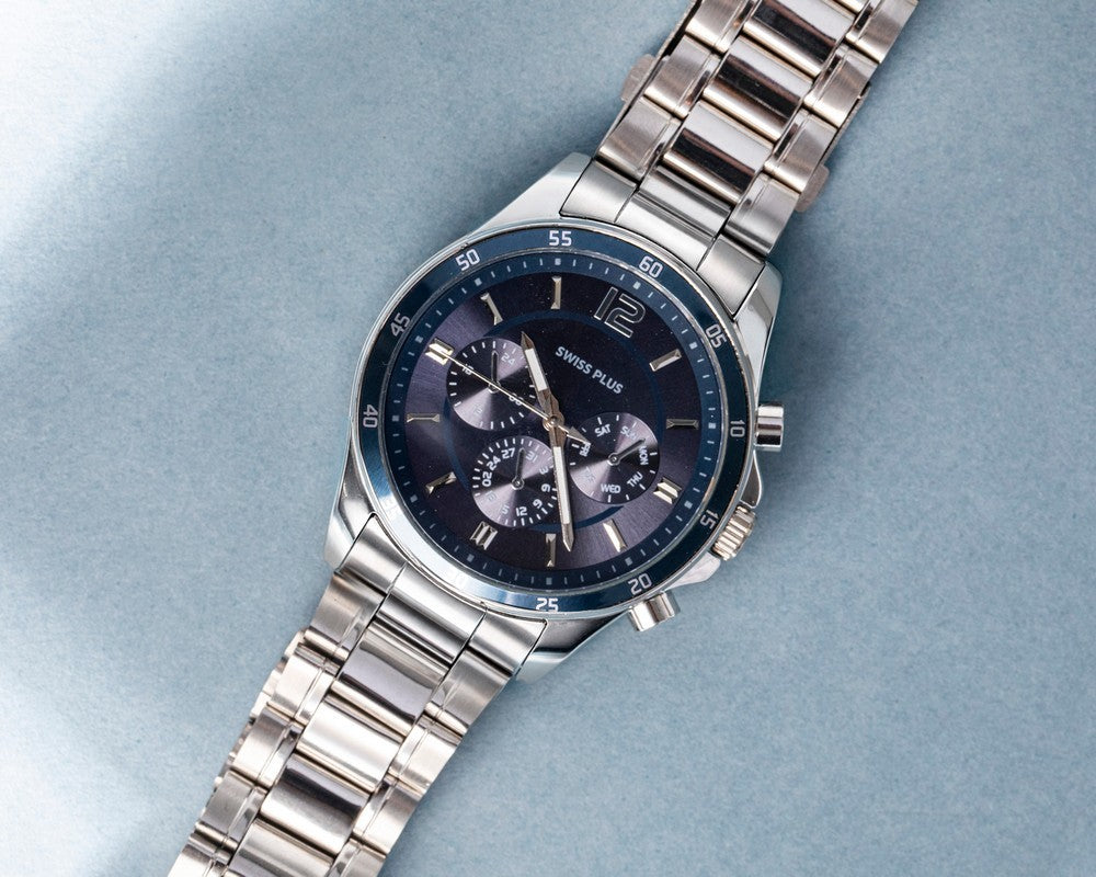 Erkek Kol Saati - Essential Collection - Model-8 ST3516AGS Luxury Blue/Silver