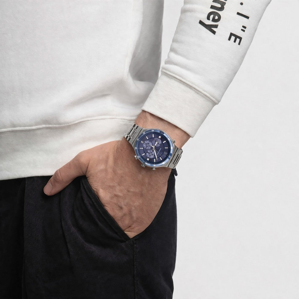 Erkek Kol Saati - Essential Collection - Model-8 ST3516AGS Luxury Blue/Silver