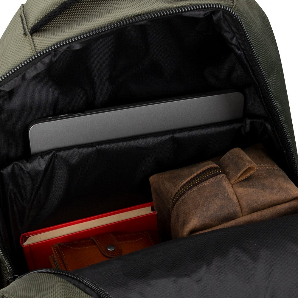 Plm City 17 inç Laptop Sırt Çantası Haki Yeşil