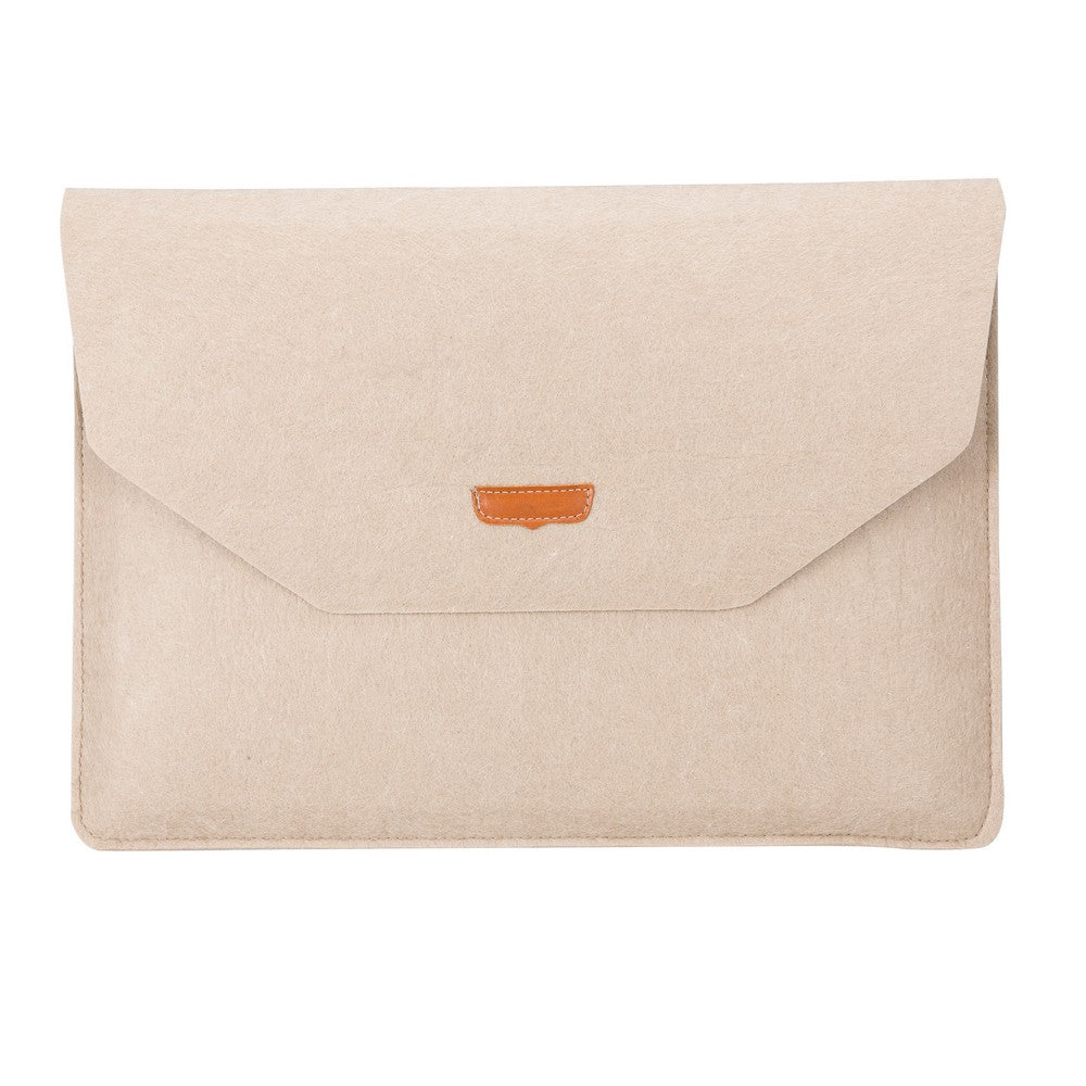 Dolly Keçe Kumaş 13-14 inç Tablet Pc Çantası Bej