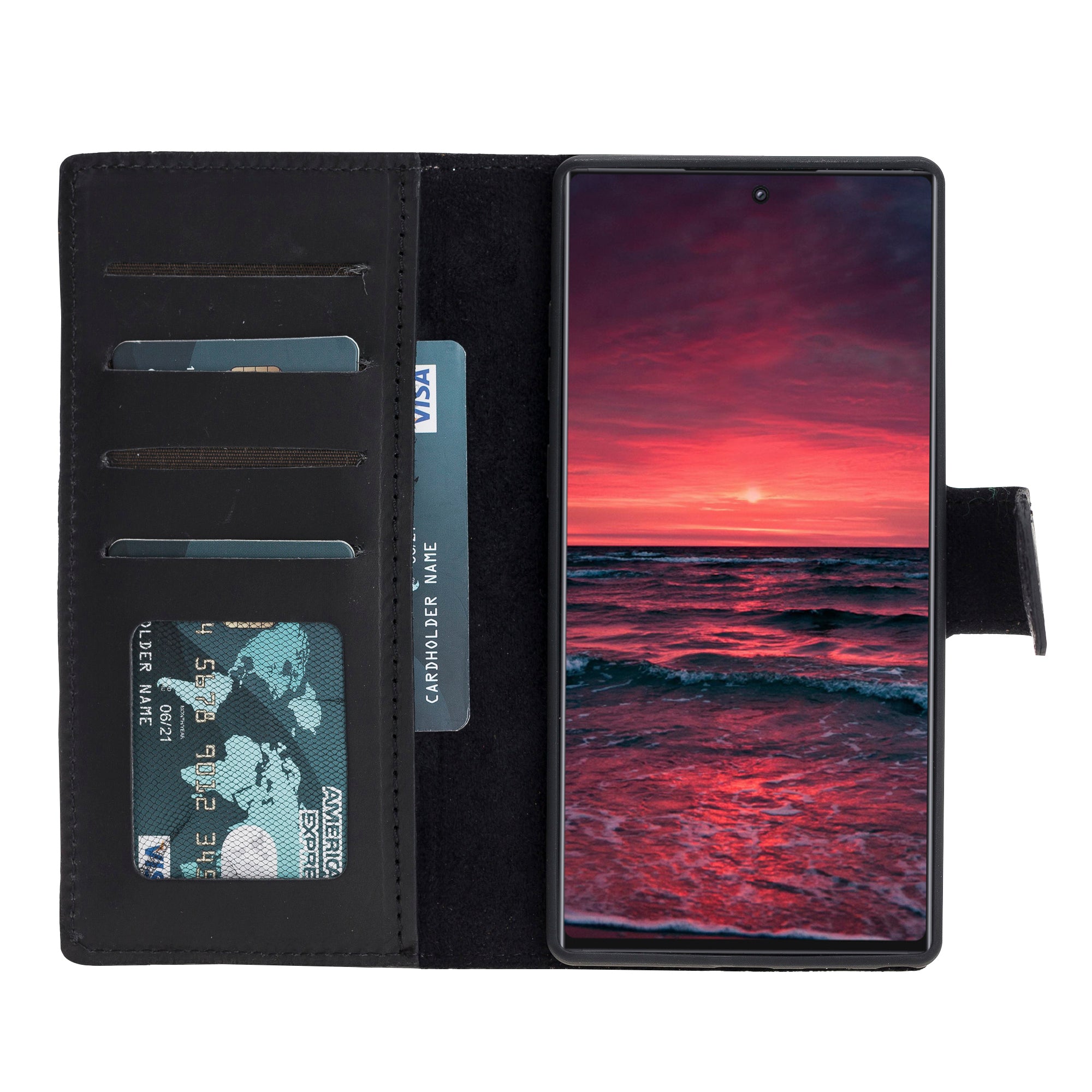 Samsung Galaxy Note 10 Plus Uyumlu Deri Cüzdanlı Kılıf Liluri G1