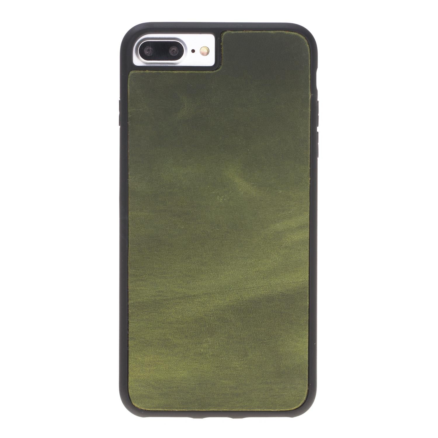 Apple iPhone 7-8-SE Uyumlu Deri Cüzdanlı Kılıf Santa Yeşil