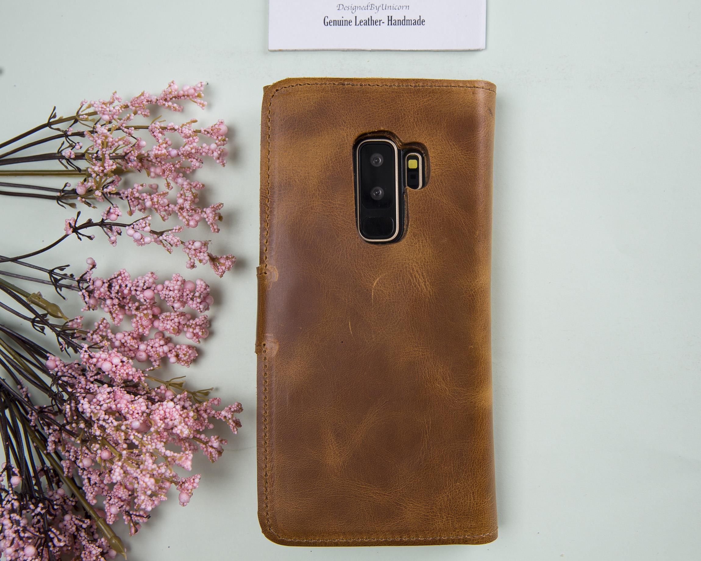 Samsung Galaxy S9 Plus Uyumlu Deri Cüzdanlı Kılıf Santa Taba