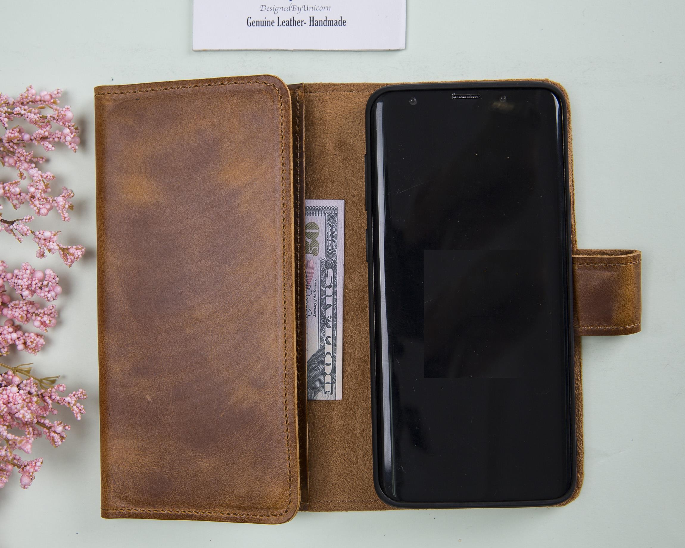 Samsung Galaxy S9 Plus Uyumlu Deri Cüzdanlı Kılıf Santa Taba