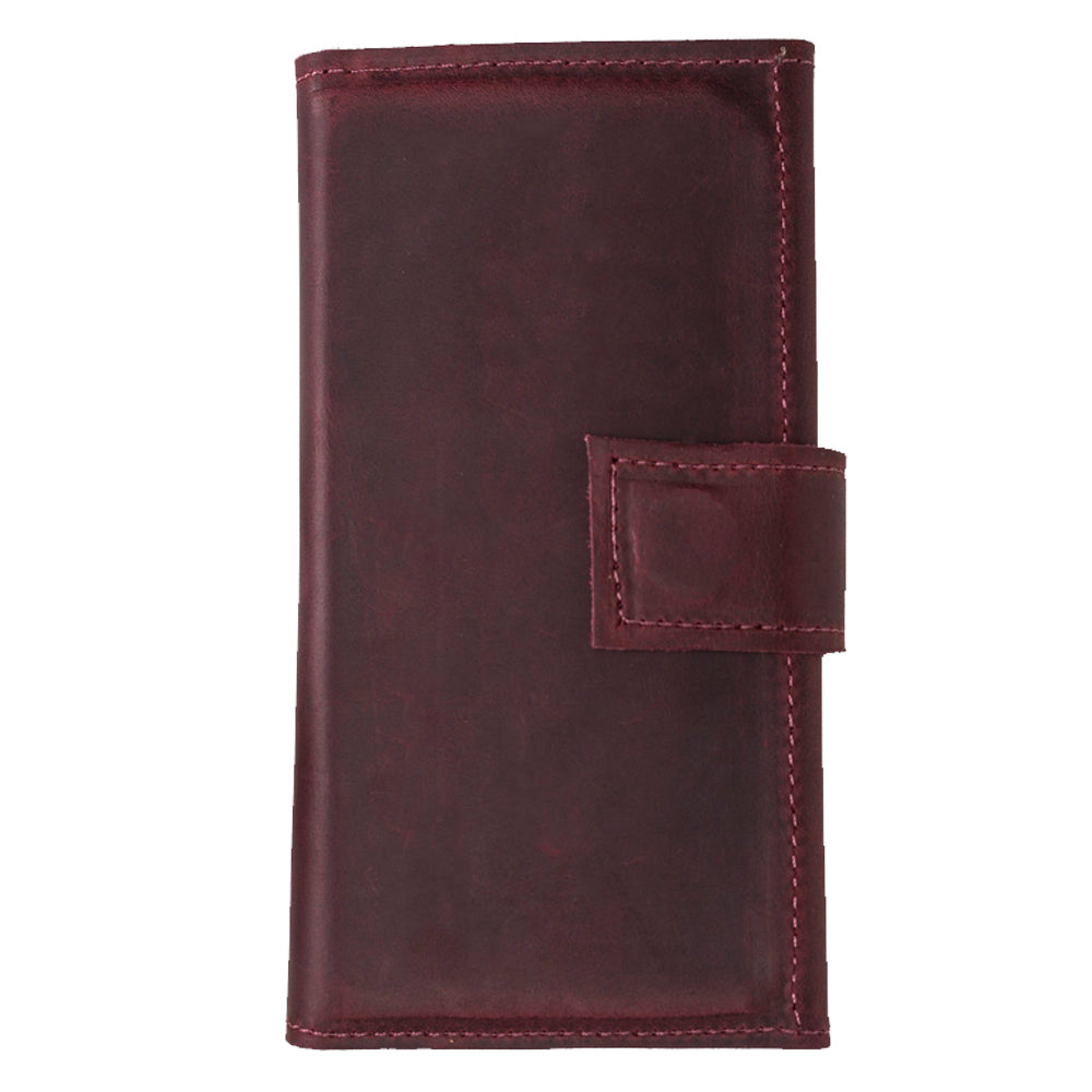 Apple iPhone X-XS Uyumlu Deri Cüzdanlı Kılıf Santa Kırmızı