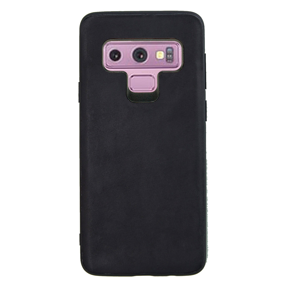 Samsung Galaxy Note 9 Uyumlu Deri Cüzdanlı Kılıf Santa Siyah