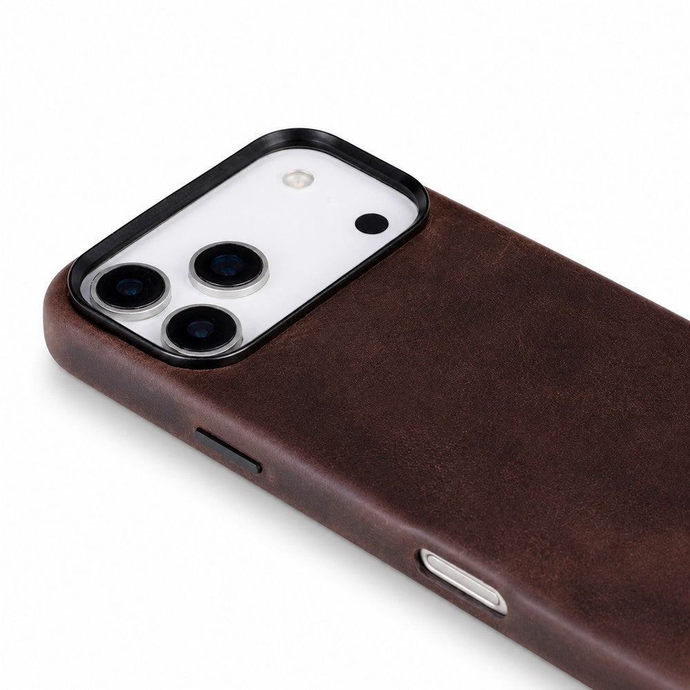 Prestige iPhone 17 Pro Full Grain Hakiki Deri Kılıf, MagSafe Uyumlu, Premium Koruma, El Yapımı