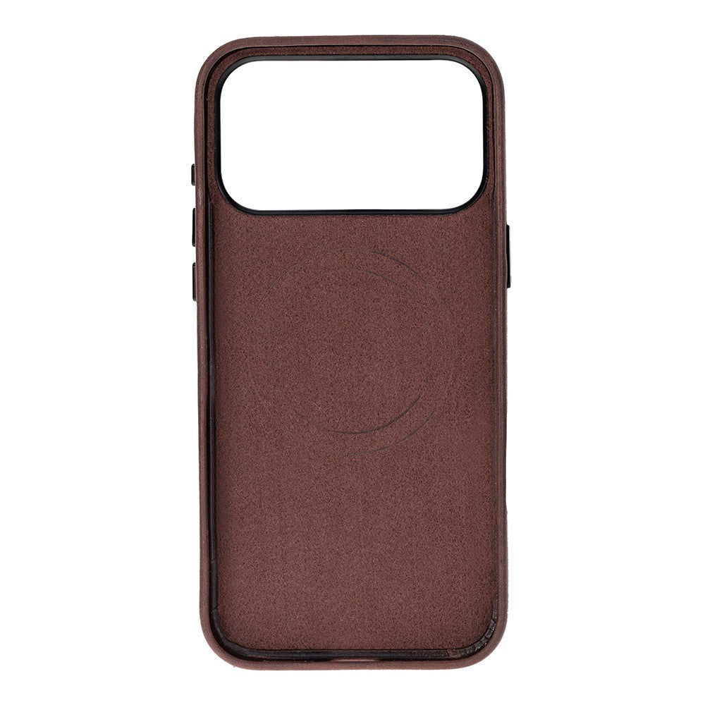 Prestige iPhone 17 Pro Full Grain Hakiki Deri Kılıf, MagSafe Uyumlu, Premium Koruma, El Yapımı