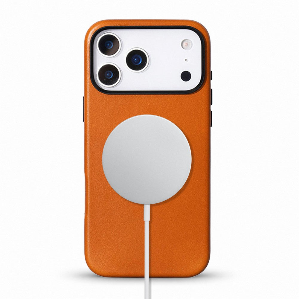 Prestige iPhone 17 Pro Full Grain Hakiki Deri Kılıf, MagSafe Uyumlu, Premium Koruma, El Yapımı