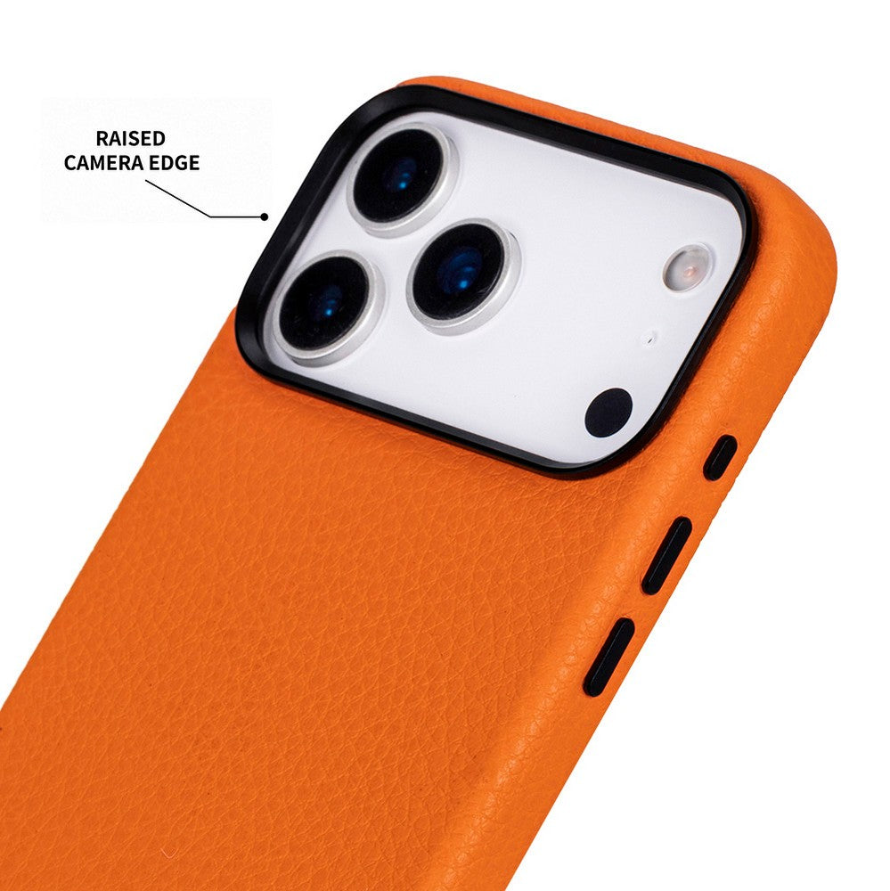 Prestige iPhone 17 Pro Full Grain Hakiki Deri Kılıf, MagSafe Uyumlu, Premium Koruma, El Yapımı