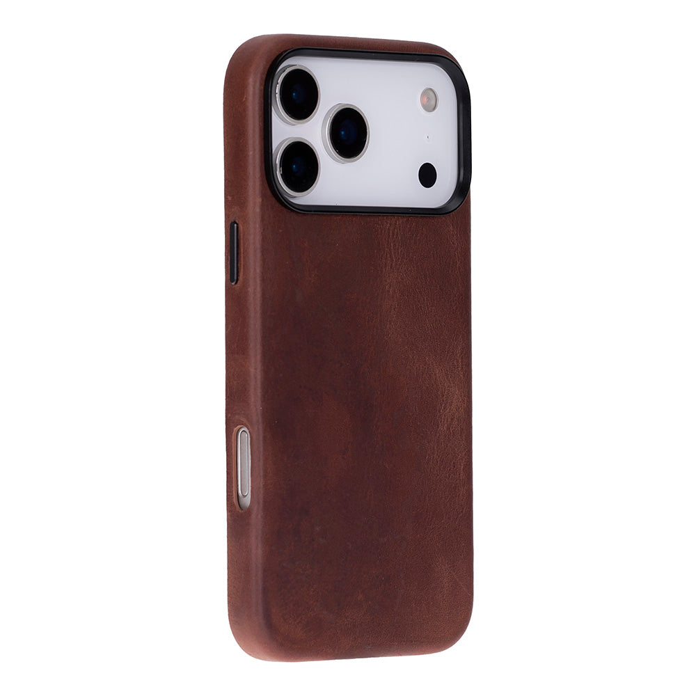Prestige iPhone 17 Pro Full Grain Hakiki Deri Kılıf, MagSafe Uyumlu, Premium Koruma, El Yapımı