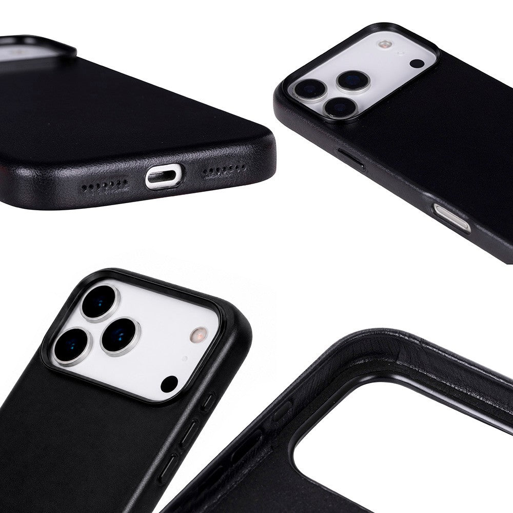 Prestige iPhone 17 Pro Max Full Grain Hakiki Deri Kılıf, MagSafe Uyumlu, Premium Koruma, El Yapımı