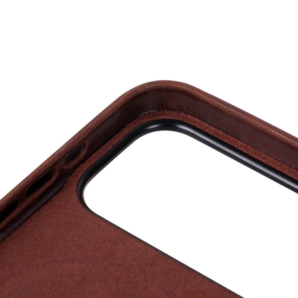 Prestige iPhone 17 Pro Max Full Grain Hakiki Deri Kılıf, MagSafe Uyumlu, Premium Koruma, El Yapımı