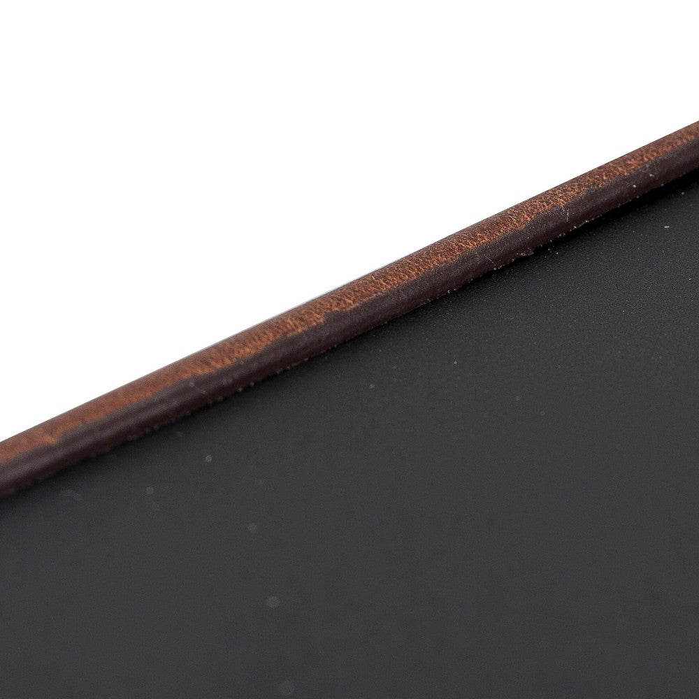 Apple iPhone 12 uyumlu, Hakiki Deri, El Yapımı, Arka Kapak, ROCK Antik Kahve