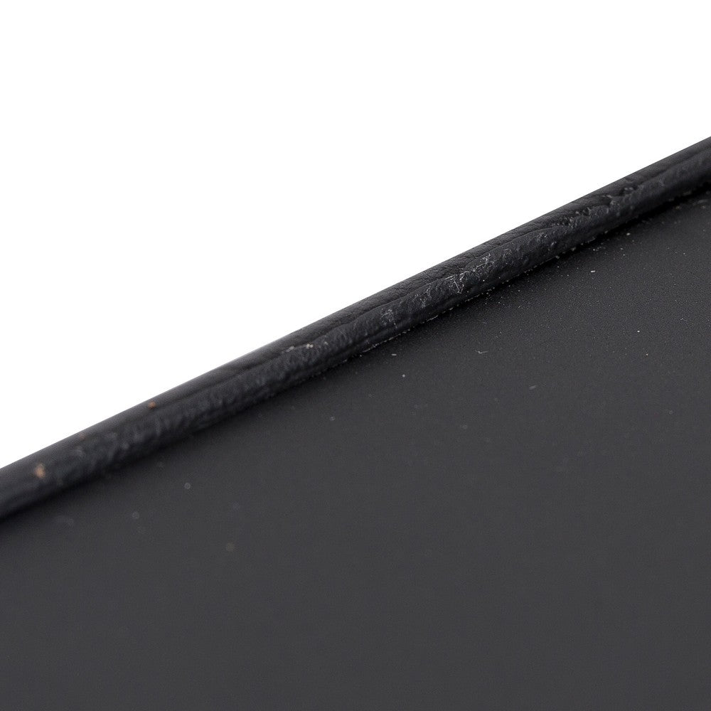 Apple iPhone 12 mini Uyumlu Deri Arka Kapak ROCK RST1 Siyah