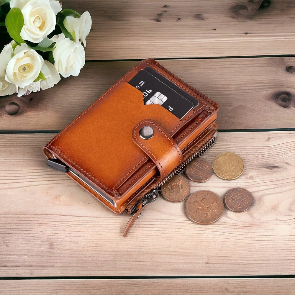 Rodos Hakiki Deri, El Yapımı, Pop-Up Kartlık Cüzdan, Gölgeli Taba