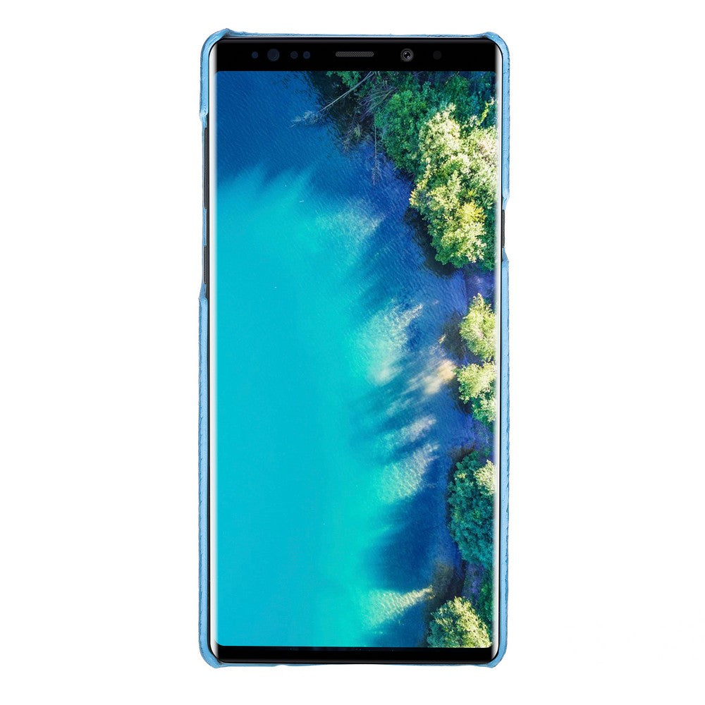 Samsung Galaxy S10 Plus Uyumlu Deri Arka Kapak MN-UJ ERC8 Mavi